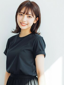 ファクトリーファイブ(Factory5) 小顔外ハネミディアムアッシュ20代30代40代くびれミディ韓国ヘア