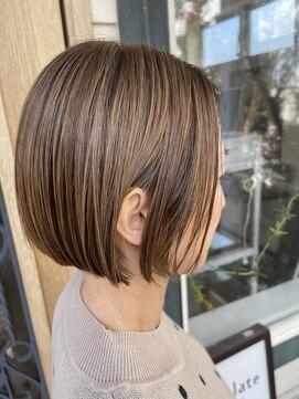 チョコレート(chocolate) 切りっぱなしボブ