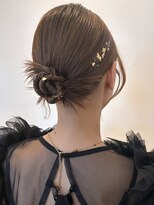 キャパサウス 春日 大野城店(CAPA south)&nbsp;結婚式アレンジ　カチモリヘア　金箔　おくれ毛アレンジ