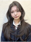 韓国風/レイヤー/小顔/前髪カット/髪質改善/グレージュ/透明感