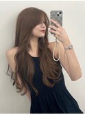 韓国ヘア 2wayバング  レイヤーカット くびれヘア  顔周り
