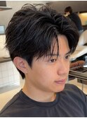 センターパートフェザーパーマナチュラル縮毛矯正渋谷原宿
