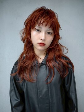 ギークス(GEEKS) 【GEEKS渋谷】ハッシュカット/ロングウルフ/ワンブリーチ/暖色系