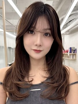 エジョン 三鷹店(Aejon) 三鷹レイヤーカット韓国ダブルカラー顔周り前髪カットボブ