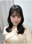 上品なダークブラック×レイヤーカット