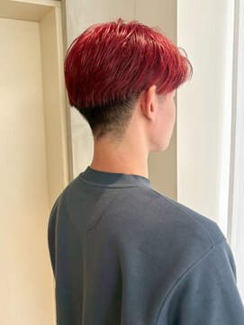 ガリカ 博多(Gallica) メンズブリーチカラー/ビビットな赤髪