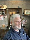 MEN’S HAIR/サーフカール/刈り上げセンターパート/印西