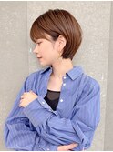 ハンサムショート/丸みショートボブ/20代30代40代50代/顔周り
