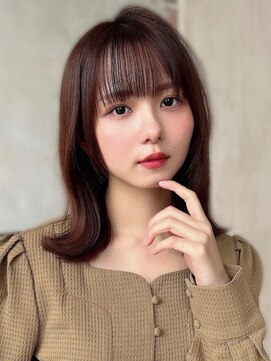アフロート ルヴア(AFLOAT RUVUA) あむstyle 小顔前髪顔周りカット韓国レイヤーくびれミディアム