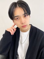 ガーデン ウシワカマル(Garden@ushiwakamaru) 毛流れシースルーセンターパートナチュラルツーブロック刈り上げ