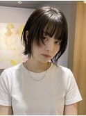 ハッシュボブレイヤーボブウルフボブ韓国ヘアウルフショートヘア