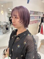 ステラ ヘア デザイン サロン(STELLA hair design salon)&nbsp;顔まわりボブレイヤー　ラベンダーピンク　【杉若】