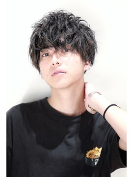 リップスヘアー 銀座(LIPPS hair) NKOラフ前下がりマッシュワイルドビジカジ刈り上げツーブロック