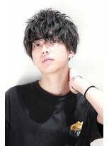 リップスヘアー 銀座(LIPPS hair) NKOラフ前下がりマッシュワイルドビジカジ刈り上げツーブロック