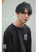 1分スタイリングのサイドパートショート