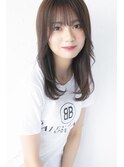 ココアブラウン◎秋色大人可愛いダブルバング韓国風