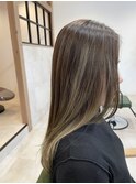 ツヤ髪オリーブベージュカラー
