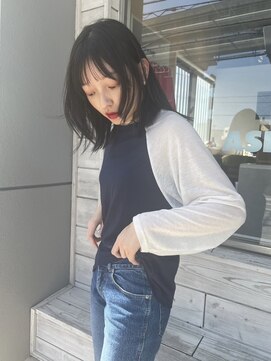 アスラン(ASLAN) 【aslan】レイヤースタイル/シースルーバング/くすみブルー