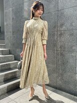 マイクローゼット(my closet)&nbsp;パフスリーブタッグドレス