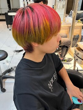 アイズ 海老名(AIZU) ブリーチカラー メンズカラー 派手髪 デザインカラー 眉毛