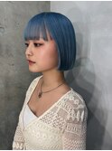 黒髪/ボブルフ/ネビージュ/小顔/ワンレン/梅田/髪質改善/前髪