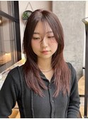 レイヤーカット オリーブベージュ カラー 韓国 髪質改善 仙台