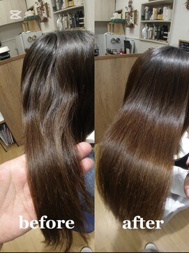 しもやま美容室 髪質改善縮毛矯正/美髪矯正/地毛風ストレート/カット