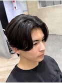 曲がる縮毛矯正ニュアンスセンターパートウルフ  h