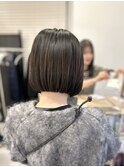 ホワイトグレージュミニウルフデジタルパーマチェリーブラウン