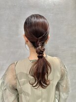 シャルムバイケンジ(Charm.by KENJE)&nbsp;【ローポニーテール】結婚式/銀座/ヘアセット/アレンジ