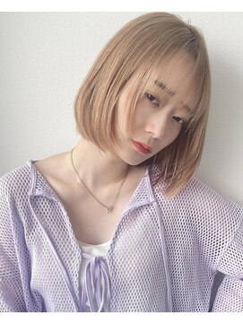 ボブ×ハイトーンカラー！