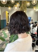 スパイラルパーマ ／ラベンダーアッシュ