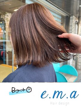 エマヘアデザイン(e.m.a Hair design) ベージュカラー