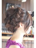 編み込み&タイトロープMIXクラシカルヘアセット