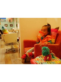 女性スタイリストが仕上げまで担当！預ける人が居ない、忙しくてなかなかサロンに行けないママも安心♪