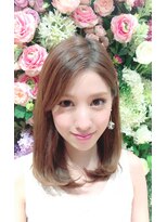 ビューティーコレクション 静岡北店&nbsp;鎖骨ラインのボブスタイル!!ベージュ系カラー!!