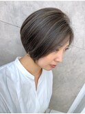 センシュアルショート×極細ハイライトカラーカラー