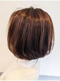 大人可愛いふんわりボブ