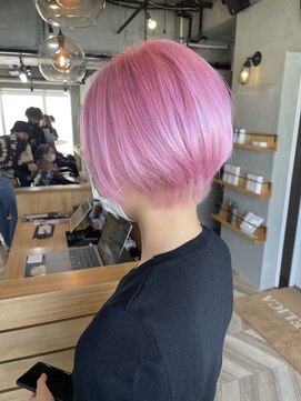 ピンク バイ アンジェリカ 瓢箪山店(PINQ by ANGELICA) #PINQ #丸みショート #トリプルカラー