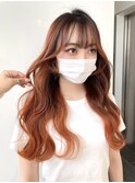 韓国風ヨジャドルヘアバレイヤージュ