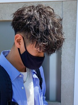 アルフレッド 平針店(alfRed) ツーブロック×束感スパイラル波巻きマッシュパーマ