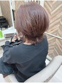 ショートボブウルフ/アースカラー/ミルクチョコレート