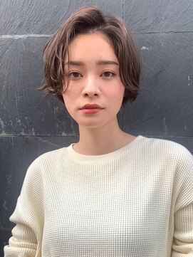 シーン(SCENE) かき上げ　ニュアンスパーマ　シルキーベージュ【天神/今泉】