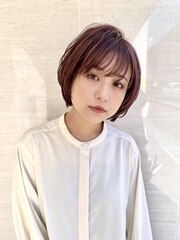 20代30代40代50代美髪ピンクブラウン切りっぱなしボブショート