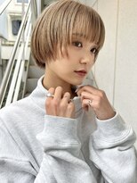 ミンクス渋谷スマートサロン(MINX shibuya smart salon)&nbsp;シアーカラー ショート 姫カット ダークアッシュ 魅力倍増カール