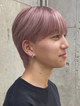 サンクプロジェクト(cinq PROJECT) メンズブリーチカラーシースルーマッシュ韓国風センターパート