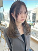 黒髪/ボブルフ/小顔/レイヤーカット/ロングレイヤー