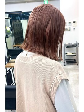 ギークス(GEEKS) 【GEEKS渋谷】ピンクベージュ/伸ばしかけボブ/冬カラー/20代30代