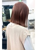 【GEEKS渋谷】ピンクベージュ/伸ばしかけボブ/冬カラー/20代30代