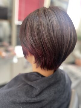 リュウ美容室 インナーカラーピンク